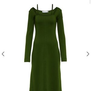 Proenza Schouler stretch midi dress in green